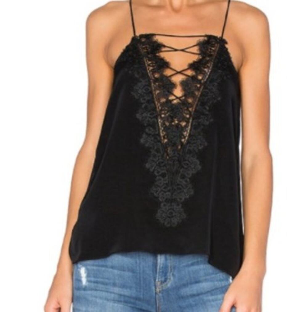 Like New! CAMI NYC The Charlie Black Silk Tank Sz. XS